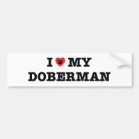 Ich habe meinen Doberman-Autoaufkleber gehört