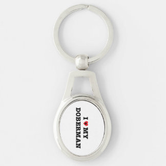 Ich habe meinen Doberman Metal-Schlüsselanhänger g Schlüsselanhänger