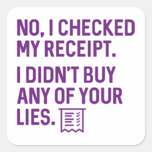 Ich habe meinen Empfang überprüft Quadratischer Aufkleber