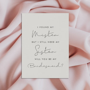 Ich habe meinen Mister gefunden, aber ich brauche  Einladung