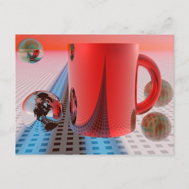 Ich habe meinen Morgenkaffee Liebe Postkarte (Vorderseite)