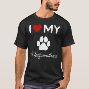 Ich habe meinen Neufundland-Hund-Sondertext Liebe T-Shirt