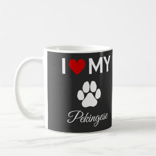 Ich habe meinen Pekingese-Hund-Sondertext Liebe Kaffeetasse