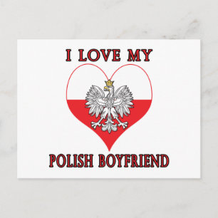 Ich habe meinen polnischen Freund Liebe Postkarte