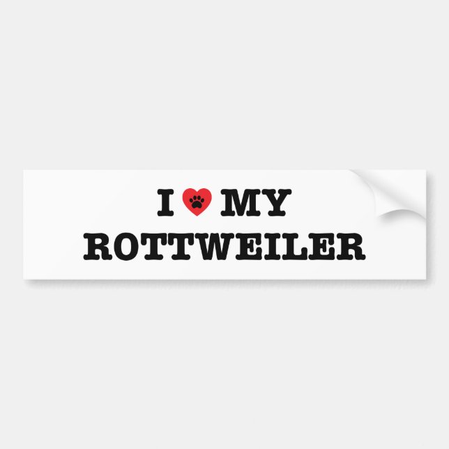 Ich habe meinen Rottweiler-Autoaufkleber gehört Autoaufkleber (Vorne)