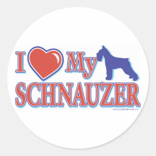 Ich habe meinen Schnauzer gehört Runder Aufkleber