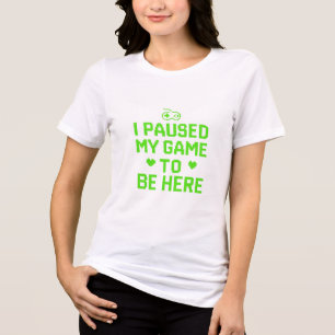 Ich habe meinen SpielNeon Pixel Art angehalten Tri-Blend Shirt