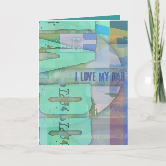 Ich habe meinen Vater Liebe, die Grußkarte Nah zu  Karte (Vorderseite)