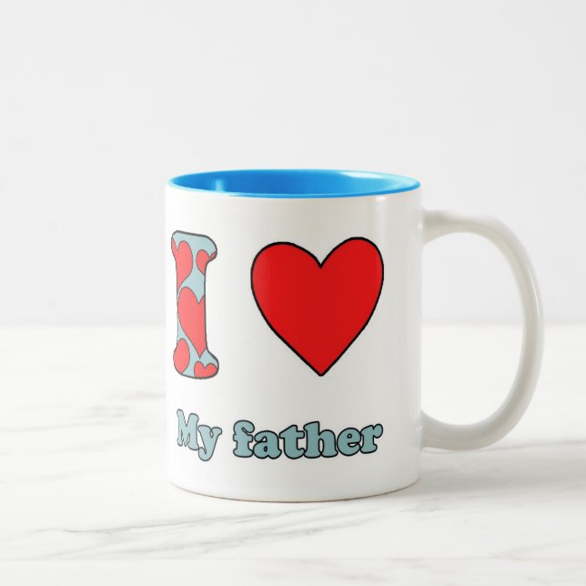 Ich habe meinen Vater Liebe Zweifarbige Tasse (Rechts)