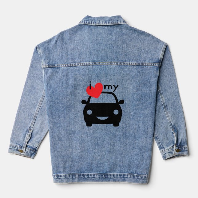 Ich habe meinen Wagen Liebe! Jeansjacke (Rückseite)