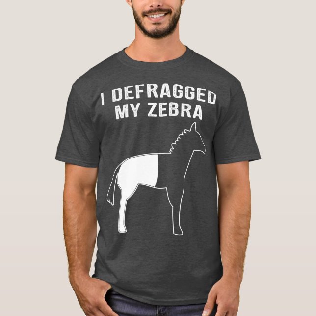 Ich habe meinen Zebra Funny Computer Nerd Geek def T-Shirt (Vorderseite)