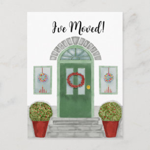 Ich habe mich bewegt! Christmas Zuhause Postcard Postkarte