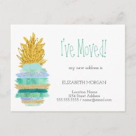 Ich habe mich bewegt, grün, Glitzer Ananas neue Ad Ankündigungspostkarte