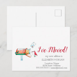 Ich habe mich bewegt, Watercolor Mailbox Weihnacht Ankündigungspostkarte