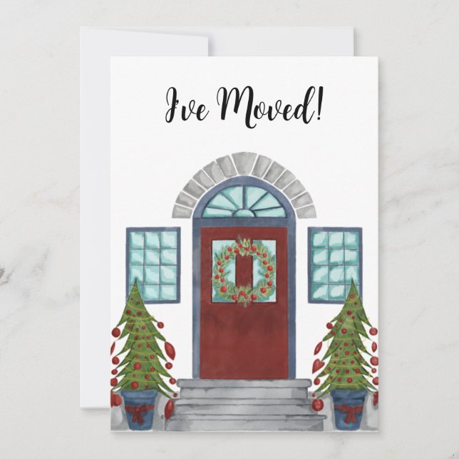 Ich habe mich bewegt! Weihnachts-Zuhause-Einladung Einladung (Vorderseite)