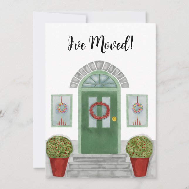 Ich habe mich bewegt! Weihnachts-Zuhause-Einladung Einladung (Vorderseite)