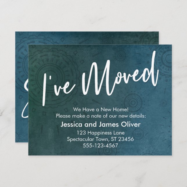 Ich habe mich bewegte, texturierte, einzigartige A Einladung (Vorne/Hinten)