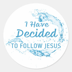 Ich habe mich entschieden: Christliche Glaubenssti Runder Aufkleber