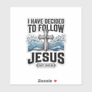 Ich habe mich entschieden, Jesus Vintage-Shirt zu  Aufkleber