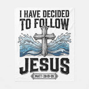 Ich habe mich entschieden, Jesus Vintage-Shirt zu Fleecedecke