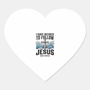 Ich habe mich entschieden, Jesus Vintage-Shirt zu Herz-Aufkleber