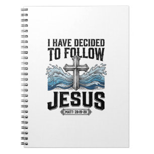 Ich habe mich entschieden, Jesus Vintage-Shirt zu Notizblock