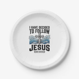 Ich habe mich entschieden, Jesus Vintage-Shirt zu  Pappteller