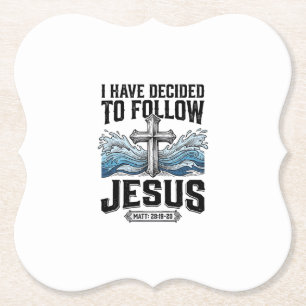 Ich habe mich entschieden, Jesus Vintage-Shirt zu Untersetzer
