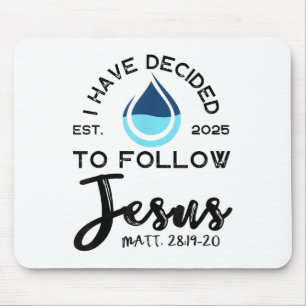 Ich habe mich entschieden, Jesus zu folgen, gegrün Mousepad