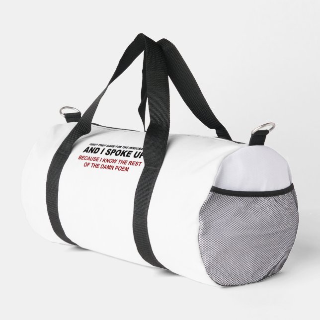 Ich habe mich geäußert duffle bag (Rechte Ecke)