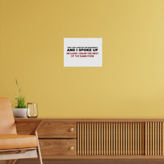 Ich habe mich geäußert poster