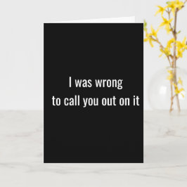 Ich habe mich geirrt, meine schlechte Karte