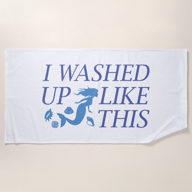 Ich habe mich so aufgewaschen strandtuch (Vorderseite)