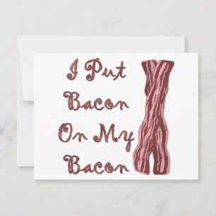 Ich habe mir Bacon auf den Bacon gelegt