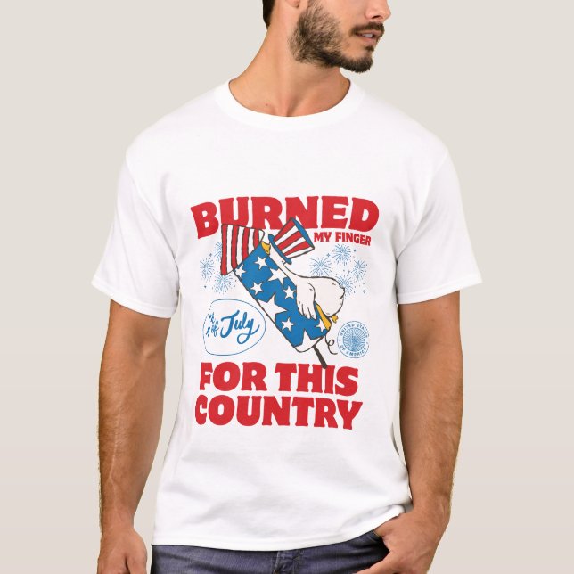 Ich habe mir den Finger für dieses Land verbrannt T-Shirt (Vorderseite)