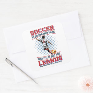 Ich habe mit meinem Kopf Fußball gespielt Quadratischer Aufkleber