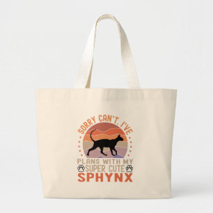 Ich habe mit meiner Sphynx-Katze Pläne Jumbo Stoffbeutel