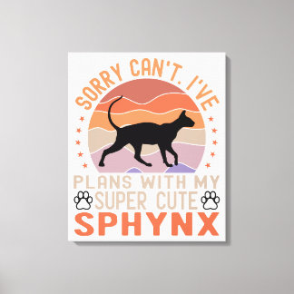 Ich habe mit meiner Sphynx-Katze Pläne Leinwanddruck