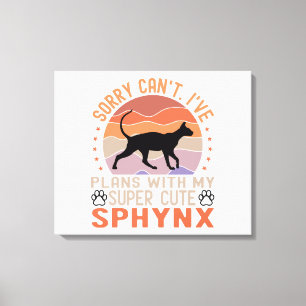 Ich habe mit meiner Sphynx-Katze Pläne Leinwanddruck