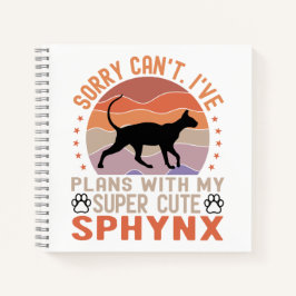 Ich habe mit meiner Sphynx-Katze Pläne Notizbuch