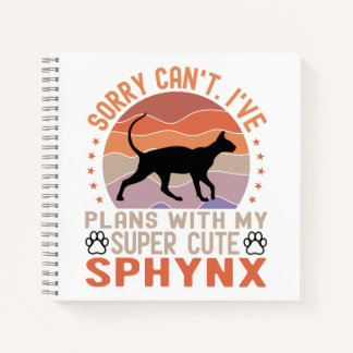 Ich habe mit meiner Sphynx-Katze Pläne Notizbuch