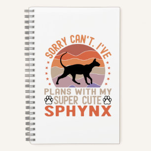 Ich habe mit meiner Sphynx-Katze Pläne Notizbuch