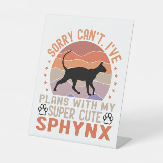 Ich habe mit meiner Sphynx-Katze Pläne Sockelschild