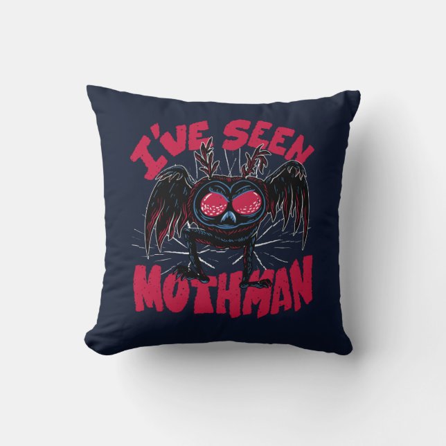 Ich habe Mothman Funny Cryptid Geschenk gesehen Kissen (Vorderseite)