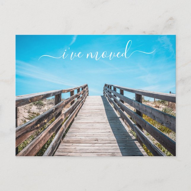 Ich habe neue Adresse Ankündigung Beach Ocean vers (Vorderseite)