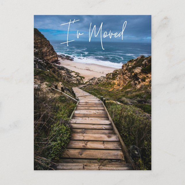 Ich habe neue Adresse Ankündigung Beach Ocean vers (Vorderseite)