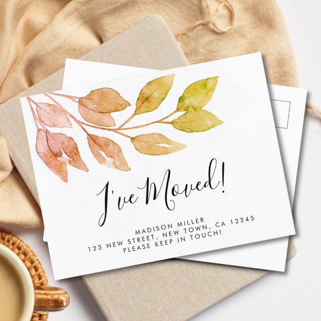 Ich habe neue Zuhause-Herbst-Bewegung Ankündigungspostkarte (Von Creator hochgeladen)