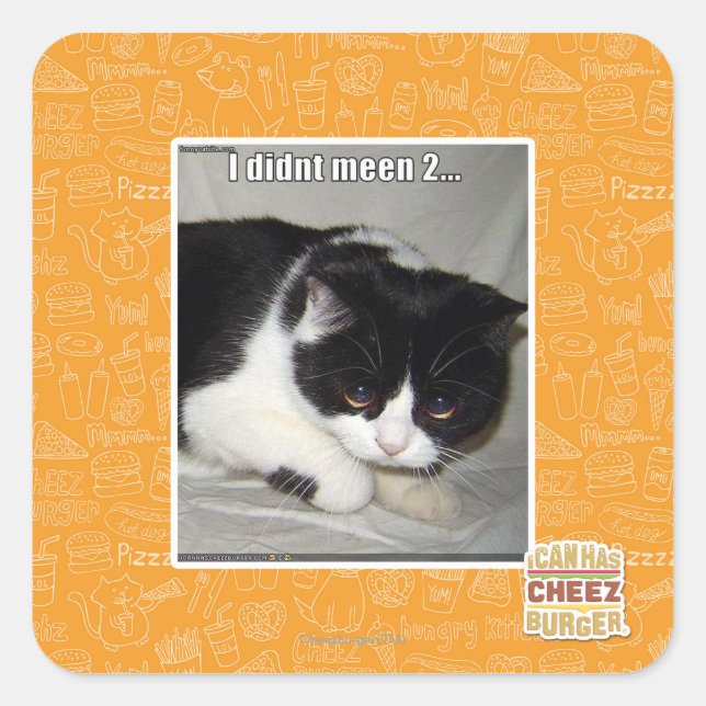 Ich habe nicht 2 bedeutet quadratischer aufkleber (Vorderseite)