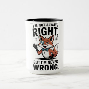 "Ich habe nicht immer recht, aber ich habe nie Unr Tasse