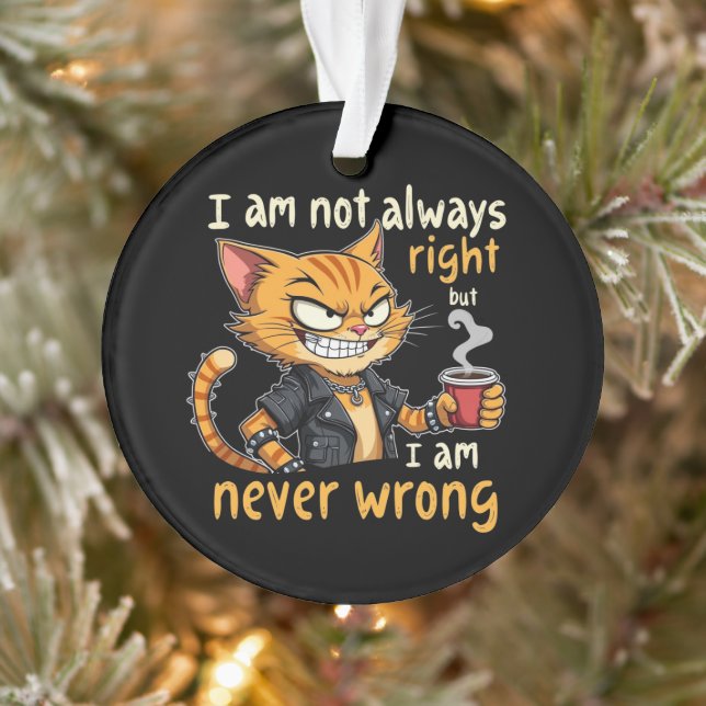 Ich habe nicht immer recht, aber ich habe nie Unre Ornament (Baum)